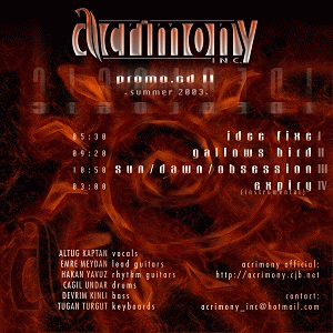 Acrimony (TUR) : Promo CD II